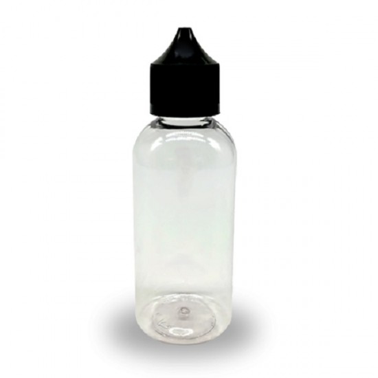 100 ml Şeffaf Gorilla Şişe Siyah Kilitli Mühürlü Kapaklı V3