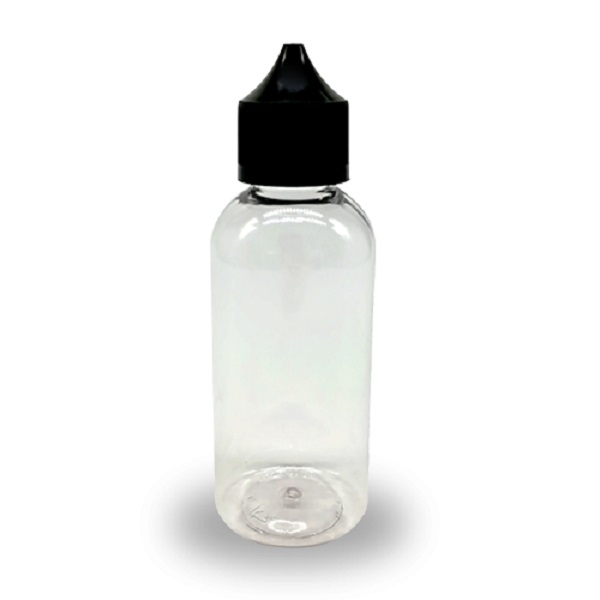 100 ml Şeffaf Gorilla Şişe Siyah Kilitli Mühürlü Kapaklı V3
