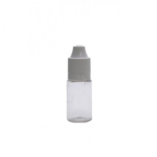 10 ml Şeffaf PET Likit Şişesi Beyaz Çocuk Emniyetli Kapaklı