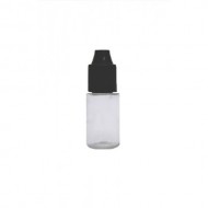 10 ml Şeffaf PET Likit Şişesi Siyah Çocuk Emniyetli Kapaklı