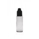 20 ml Şeffaf PET Likit Şişesi Siyah Çocuk Emniyetli Kapaklı