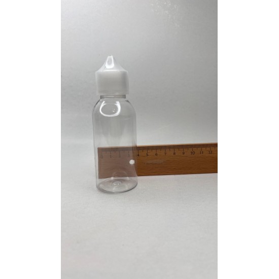 100 ml Şeffaf Gorilla Şişe Beyaz Kilitli Mühürlü Kapaklı