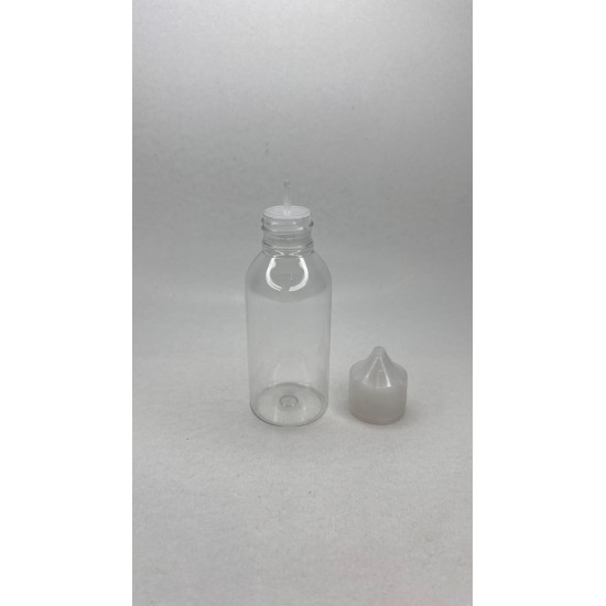 100 ml Şeffaf Gorilla Şişe Beyaz Kilitli Mühürlü Kapaklı