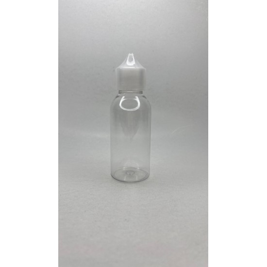 100 ml Şeffaf Gorilla Şişe Beyaz Kilitli Mühürlü Kapaklı