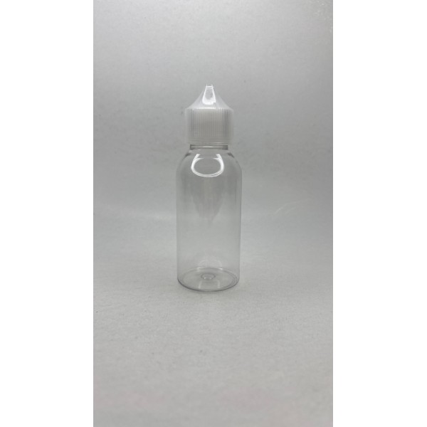 100 ml Şeffaf Gorilla Şişe Beyaz Kilitli Mühürlü Kapaklı
