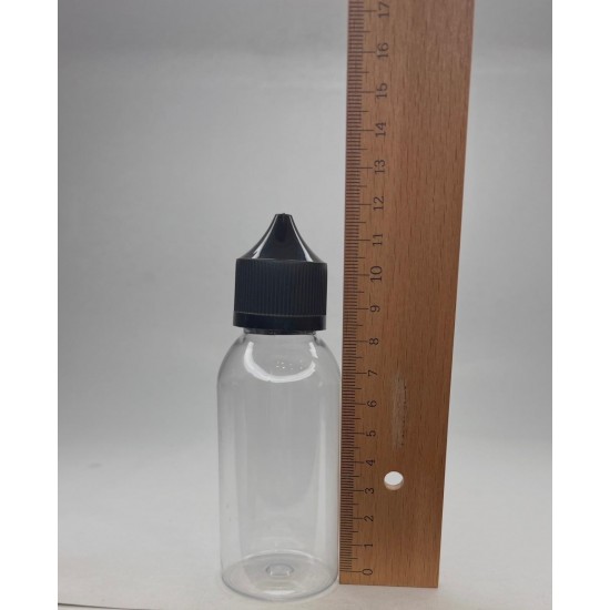100 ml Şeffaf Gorilla Şişe Siyah Kilitli Mühürlü Kapaklı V3