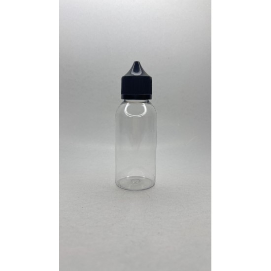 100 ml Şeffaf Gorilla Şişe Siyah Kilitli Mühürlü Kapaklı V3