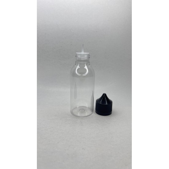 100 ml Şeffaf Gorilla Şişe Siyah Kilitli Mühürlü Kapaklı V3