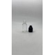 10 ml Şeffaf PET Likit Şişesi Siyah Çocuk Emniyetli Kapaklı