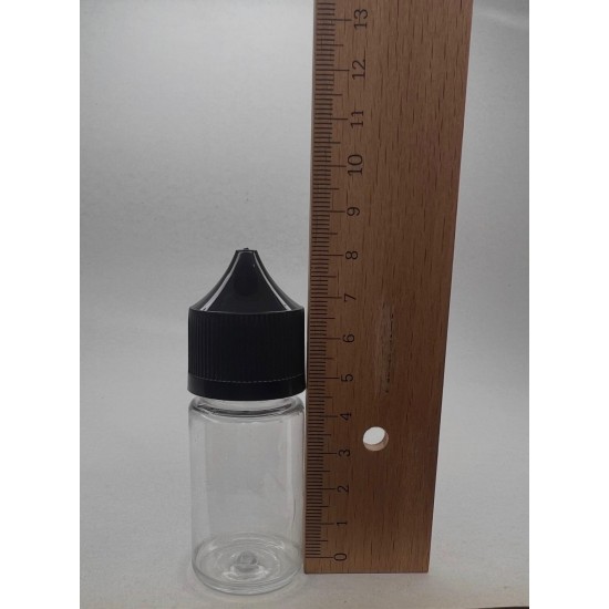 30 ml Şeffaf Gorilla Şişe Beyaz Kilitli Mühürlü Kapaklı V3