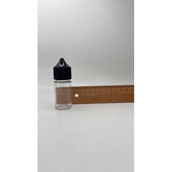 30 ml Şeffaf Gorilla Şişe Beyaz Kilitli Mühürlü Kapaklı V3