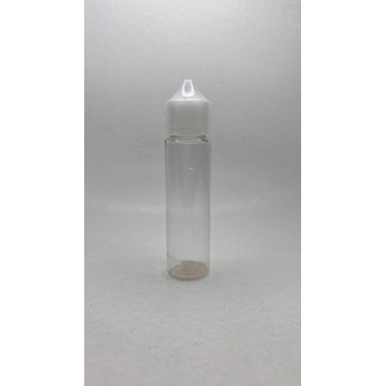 60 ml Şeffaf Gorilla Şişe Beyaz Kilitli Mühürlü Kapaklı V3