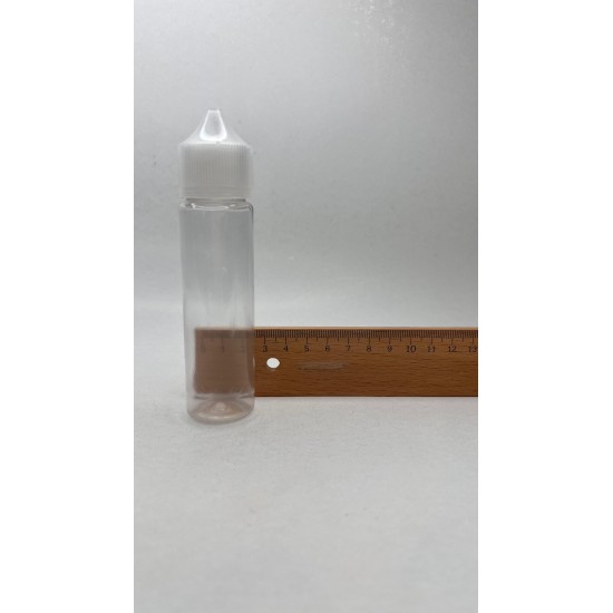 60 ml Şeffaf Gorilla Şişe Beyaz Kilitli Mühürlü Kapaklı V3