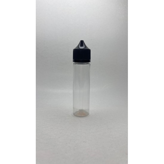 60 ml Şeffaf Gorilla Şişe Siyah Kilitli Mühürlü Kapaklı V3