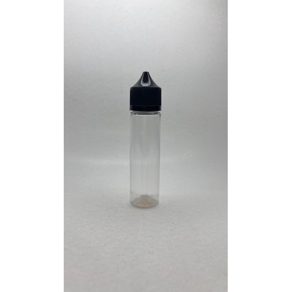 60 ml Şeffaf Gorilla Şişe Siyah Kilitli Mühürlü Kapaklı V3