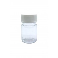 60 ml Şeffaf Plastik Şişe (PET) Beyaz Düz Vidalı Kapaklı 