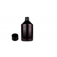 250ml Pet Kahverengi Şişe Düz Kapaklı