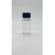 10 ml Şeffaf Plastik Şişe (PET) Siyah Düz Vidalı Kapaklı
