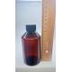 250 ml Kahverengi Plastik Şişe (PET) Siyah Düz Vidalı Kapaklı