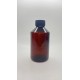 250 ml Kahverengi Plastik Şişe (PET) Siyah Düz Vidalı Kapaklı