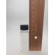 20 ml Şeffaf Plastik Şişe (PET) Siyah Düz Vidalı Kapaklı