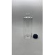 250 ml Şeffaf Plastik Şişe (PET) Siyah Düz Vidalı Kapaklı
