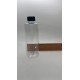 250 ml Şeffaf Plastik Şişe (PET) Siyah Düz Vidalı Kapaklı