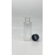 30 ml Şeffaf Plastik Şişe (PET) Siyah Düz Vidalı Kapakl