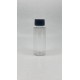 30 ml Şeffaf Plastik Şişe (PET) Siyah Düz Vidalı Kapakl