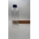 500 ml Şeffaf Plastik Şişe (PET) Siyah Düz Vidalı Kapaklı