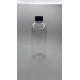 500 ml Şeffaf Plastik Şişe (PET) Siyah Düz Vidalı Kapaklı