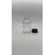 60 ml Şeffaf Plastik Şişe (PET) Beyaz Düz Vidalı Kapaklı 