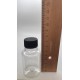 60 ml Şeffaf Plastik Şişe (PET) Beyaz Düz Vidalı Kapaklı 