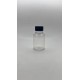 60 ml Şeffaf Plastik Şişe (PET) Beyaz Düz Vidalı Kapaklı 