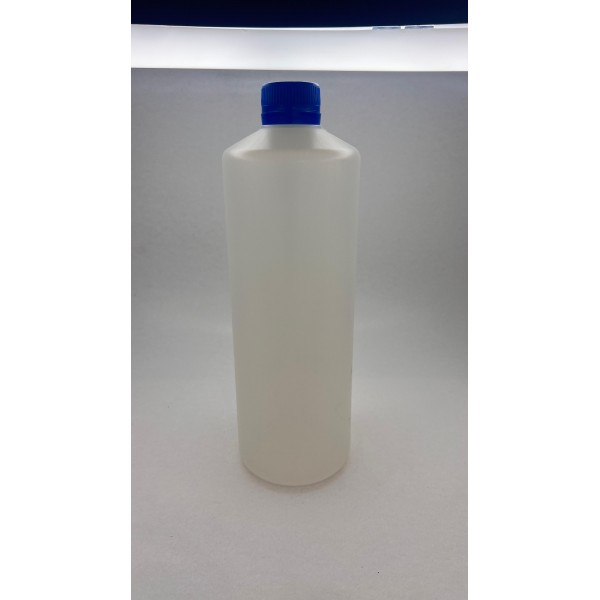 1000 ml (1 Litre) Beyaz Mat Plastik Şişe (PE) Beyaz Cola Kapaklı