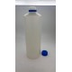 1000 ml (1 Litre) Beyaz Mat Plastik Şişe (PE) Beyaz Cola Kapaklı
