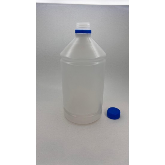 1000 ml (1 Litre) Naturel Plastik Şişe (PE) Beyaz Cola Kapaklı
