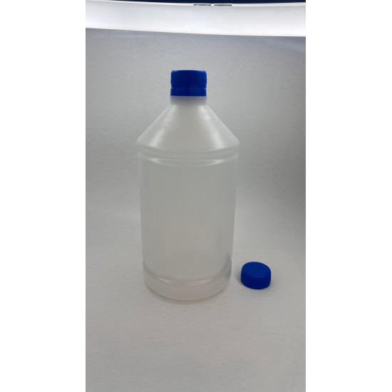 1000 ml (1 Litre) Naturel Plastik Şişe (PE) Beyaz Cola Kapaklı