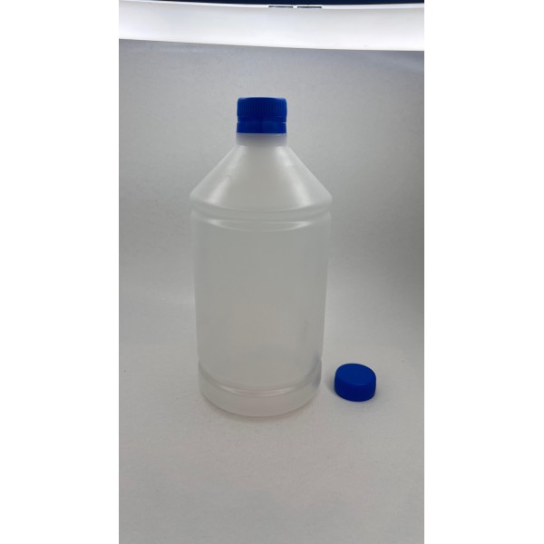 1000 ml (1 Litre) Naturel Plastik Şişe (PE) Beyaz Cola Kapaklı