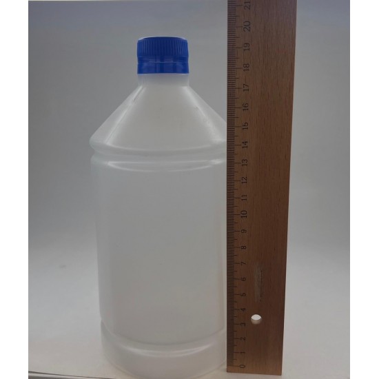 1000 ml (1 Litre) Naturel Plastik Şişe (PE) Beyaz Cola Kapaklı