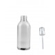 100 ml Beyaz Plastik Şişe (PET) Beyaz Serum Pompalı (24 Ağız)