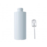 250 ml Beyaz Mat Plastik Şişe (PE) Beyaz Serum Pompalı (24 Ağız)