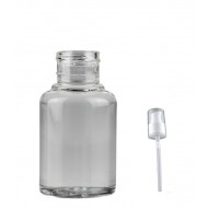60 ml Şeffaf Plastik Şişe (PET) Beyaz Serum Pompalı (24 Ağız)