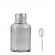 60 ml Şeffaf Plastik Şişe (PET) Beyaz Serum Pompalı (24 Ağız)