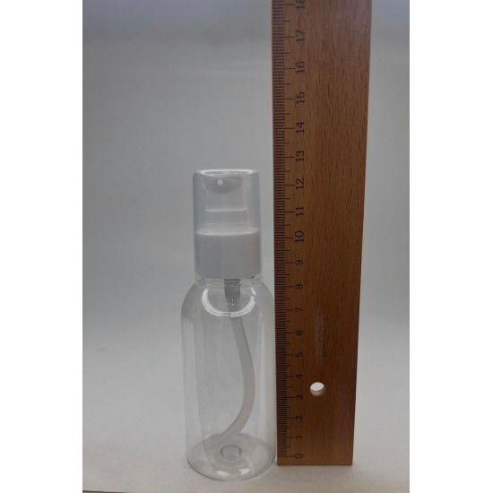100 ml Beyaz Plastik Şişe (PET) Beyaz Serum Pompalı (24 Ağız)