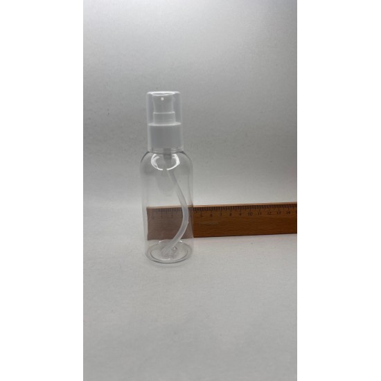 150 ml Şeffaf Plastik Şişe (PET) Beyaz Serum Pompalı (24 Ağız)