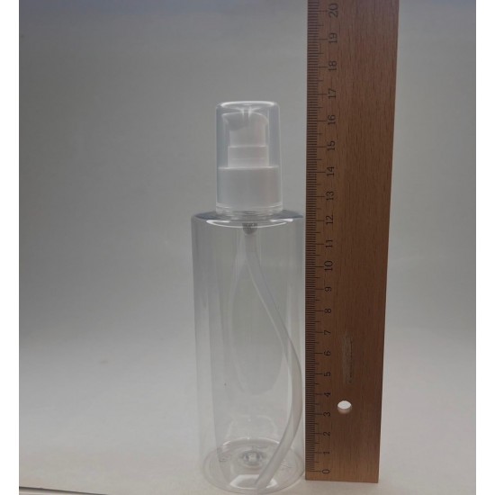 250ml Şeffaf Pet Şişe Serum Pompalı