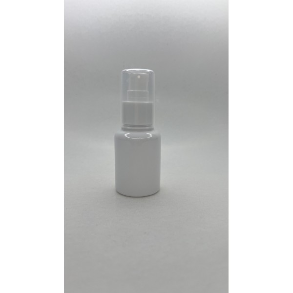 60 ml Beyaz Plastik Şişe (PET) Beyaz Serum Pompalı (24 Ağız)