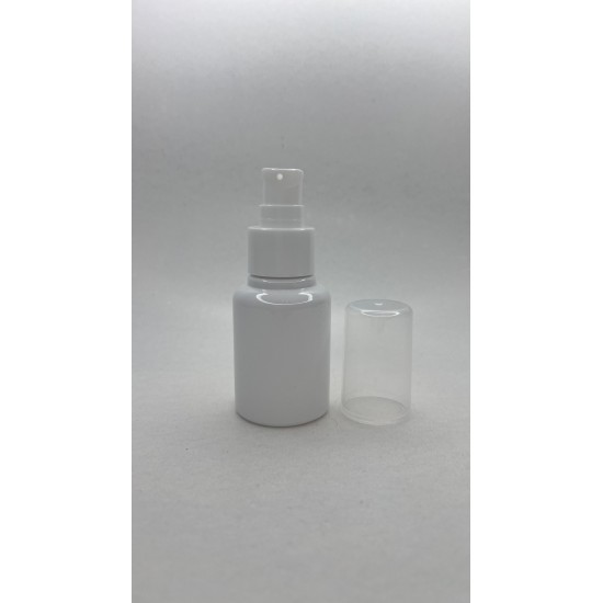 60 ml Beyaz Plastik Şişe (PET) Beyaz Serum Pompalı (24 Ağız)