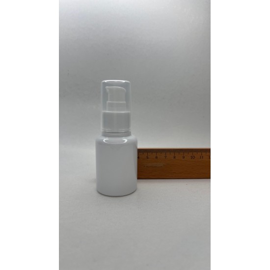 60 ml Beyaz Plastik Şişe (PET) Beyaz Serum Pompalı (24 Ağız)